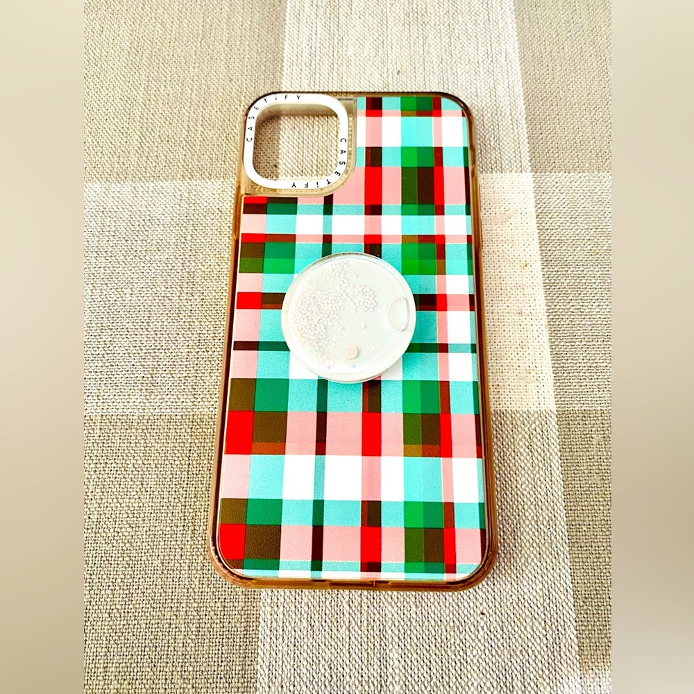 Casetify IPhone 11 Pro Max Christmas plaid phone case